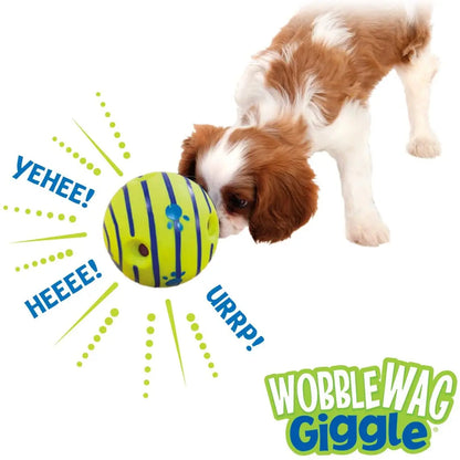 Wobble Wag Giggle Glow Ball || Fun Giggle Sounds pet toy