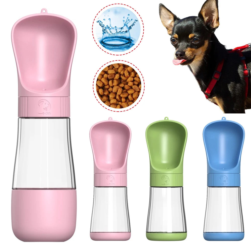 Portable dog water bottle || Portable dog food bottle || Leakproof pet drinking bottle