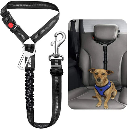 Solid Two-in-one Dog Harness Leash || Car Seat Belt for dogs