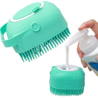 Pet Dog Shampoo Brush || Grooming Scrubber  for Bathing